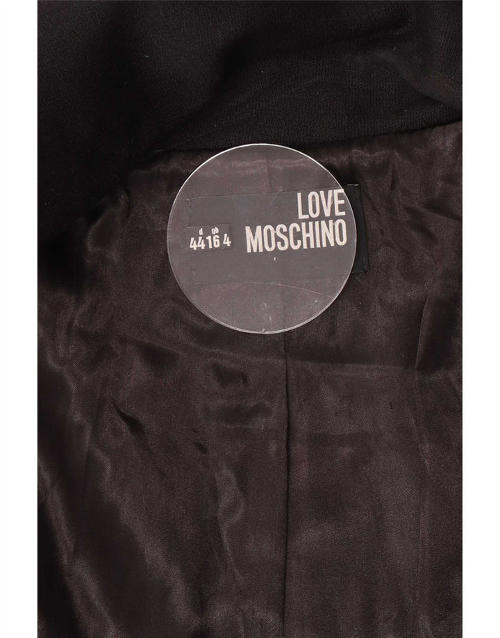 Moschino Manteau Femme UK 16 Large Noir