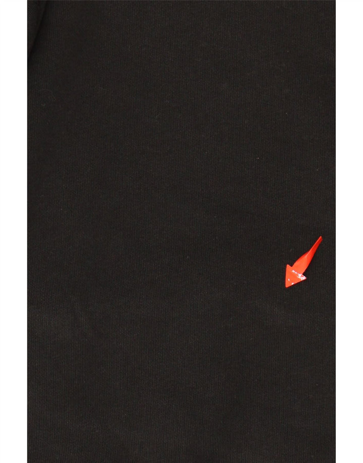 PUMA Pull à capuche graphique pour femme UK 16 Grand coton color block noir