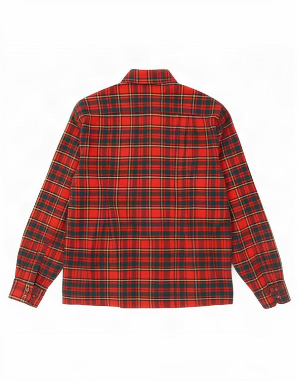 chemise en flanelle homme vintage grand plaid rouge