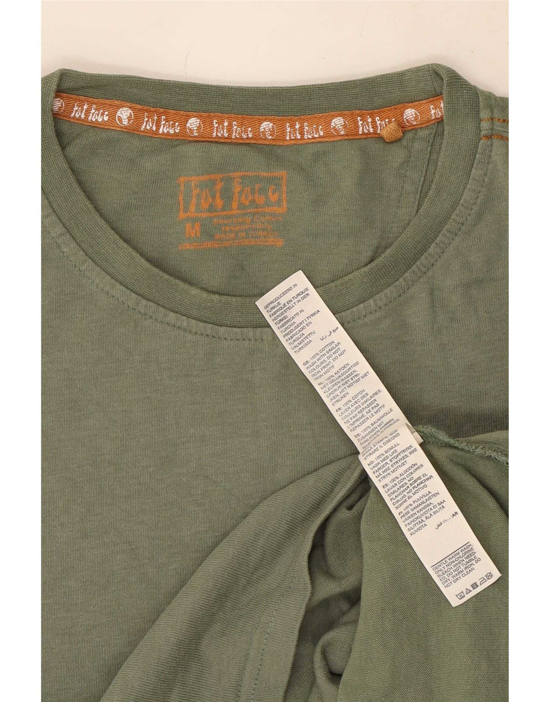 Fat Face T-Shirt Graphique Homme Vert Moyen Coton