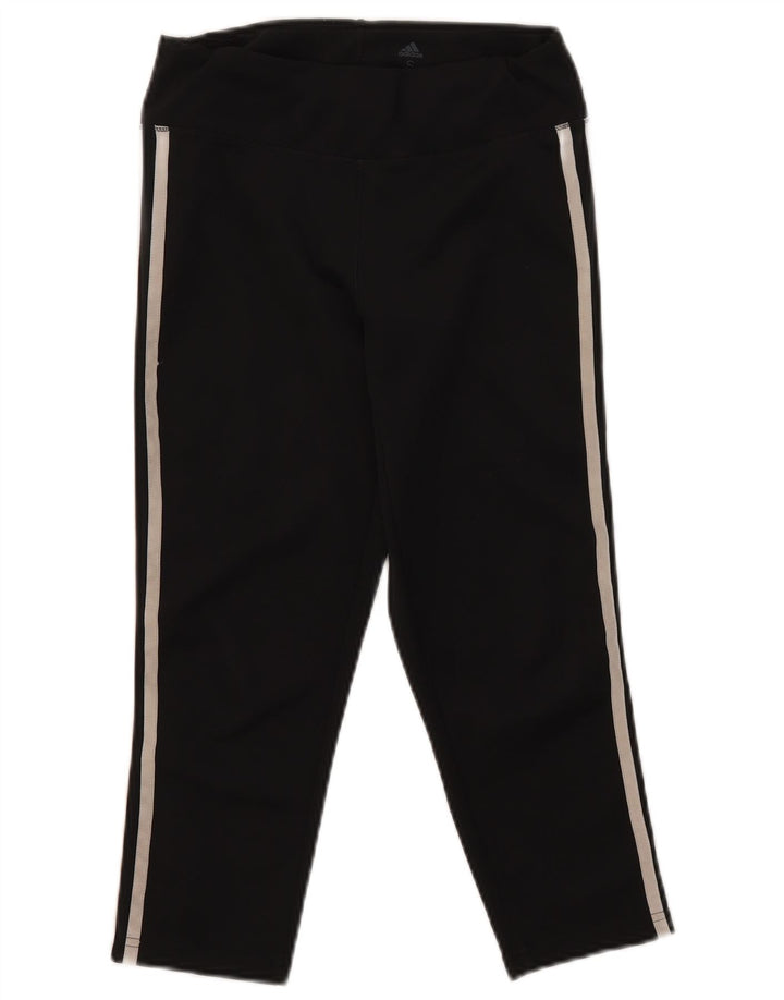 Adidas Femmes Aeroready Capri Leggings UK 8/10 Petit Noir Polyester