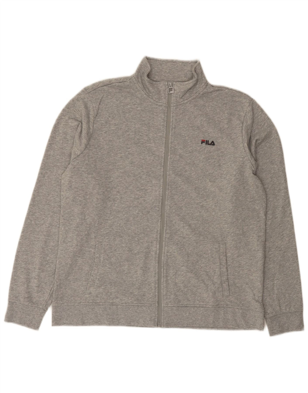 FILA Womens Tracksuit Top Jacket UK 20 2XL Grey Cotton