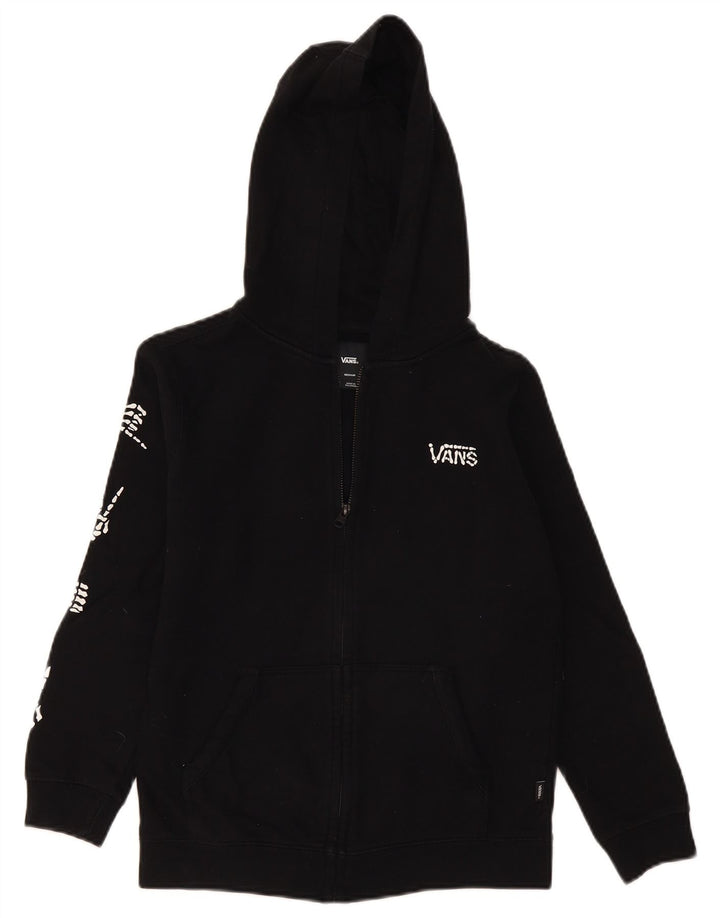 Vans Pull à capuche zippé graphique pour garçon 10-11 ans Noir moyen