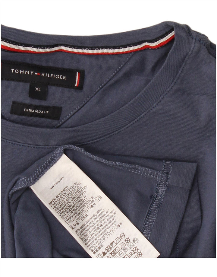 TOMMY HILFIGER T-Shirt Extra Slim Homme Bleu Marine XL Coton