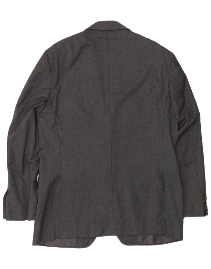 Canali Veste Blazer 2 Boutons Homme IT 52 XL Gris Laine