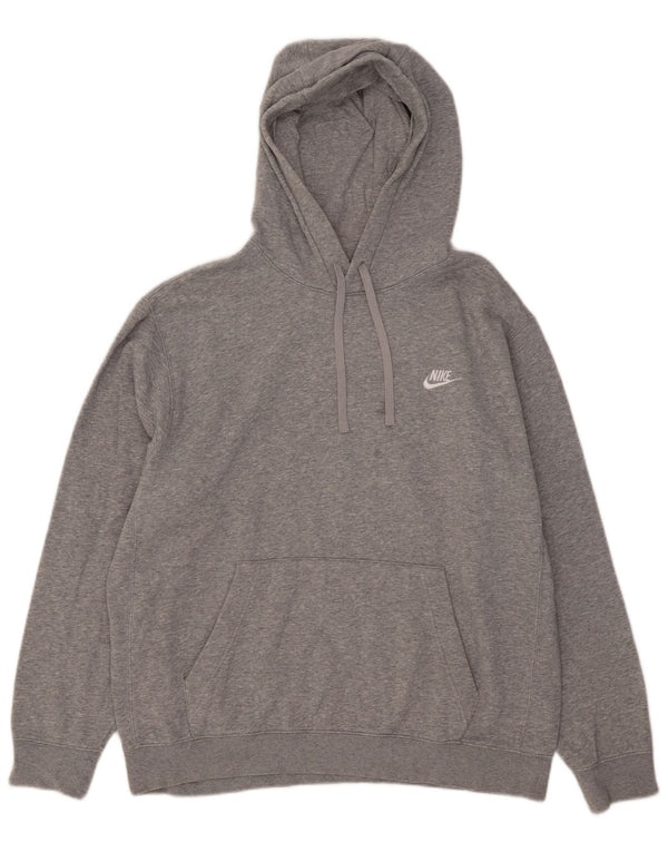 Nike Pull à capuche pour homme en coton moucheté Gris Taille L