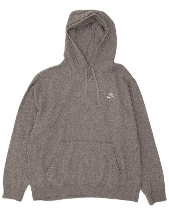 Nike Pull à capuche pour homme en coton moucheté Gris Taille L
