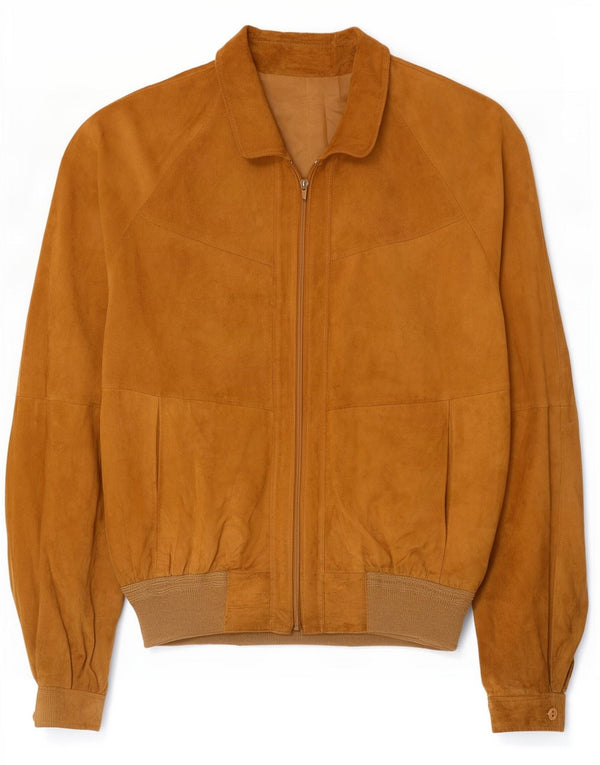 veste en daim homme vintage UK 42 XL Beige