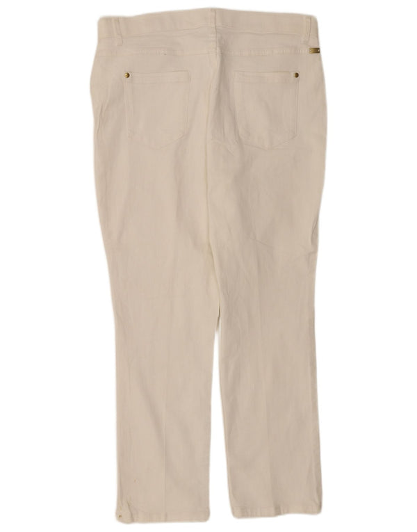 Marks & Spencer Pantalon décontracté fuselé pour femme UK 14 Large W34 L27 Blanc