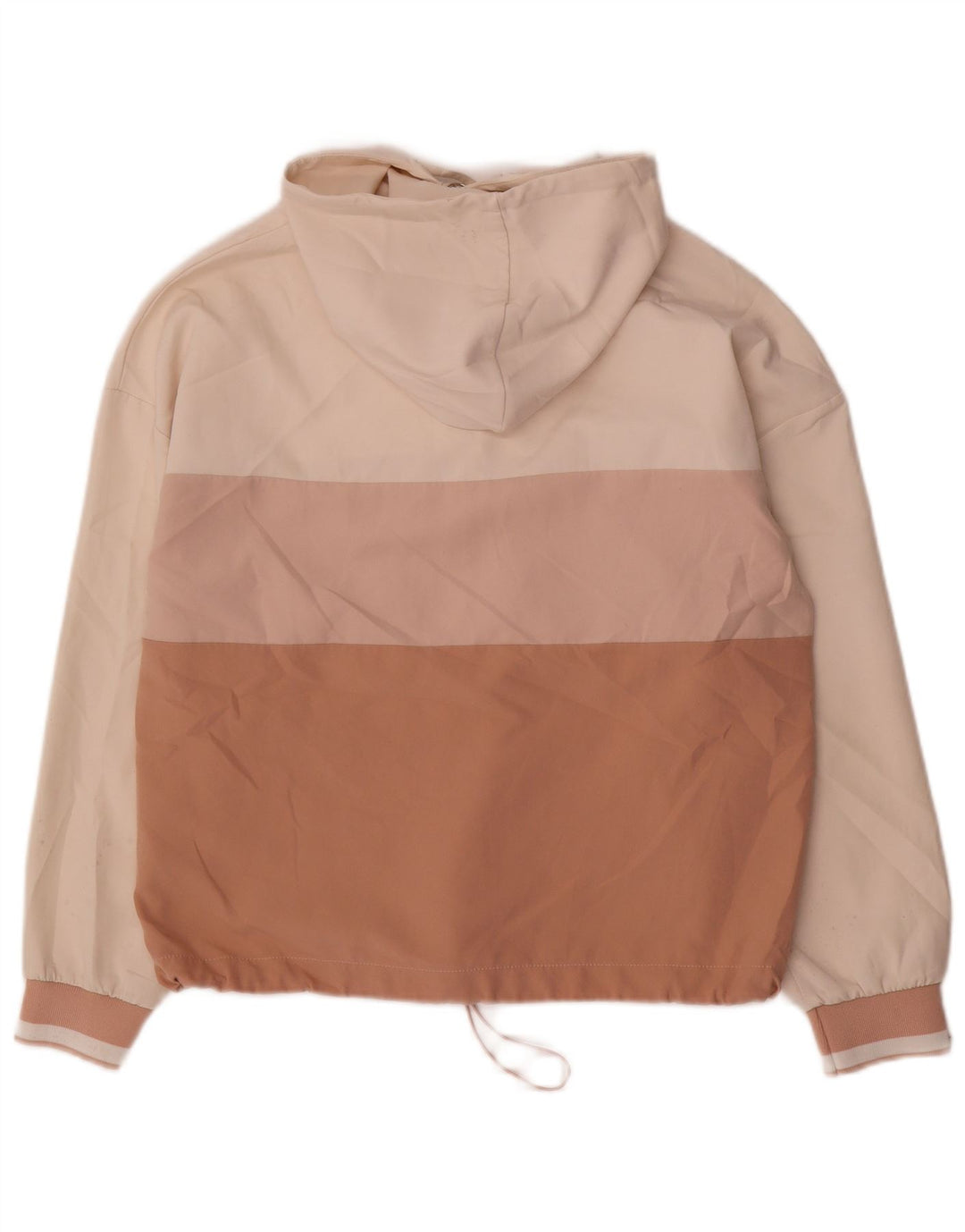 Zara Veste Anorak à capuche pour femme UK 10 Small Multicolore Colourblock
