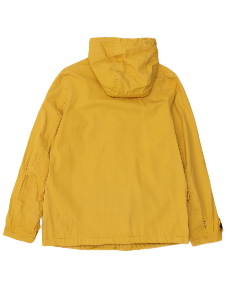 JOULES Veste de pluie à capuche pour femme UK 8 Small Jaune Coton