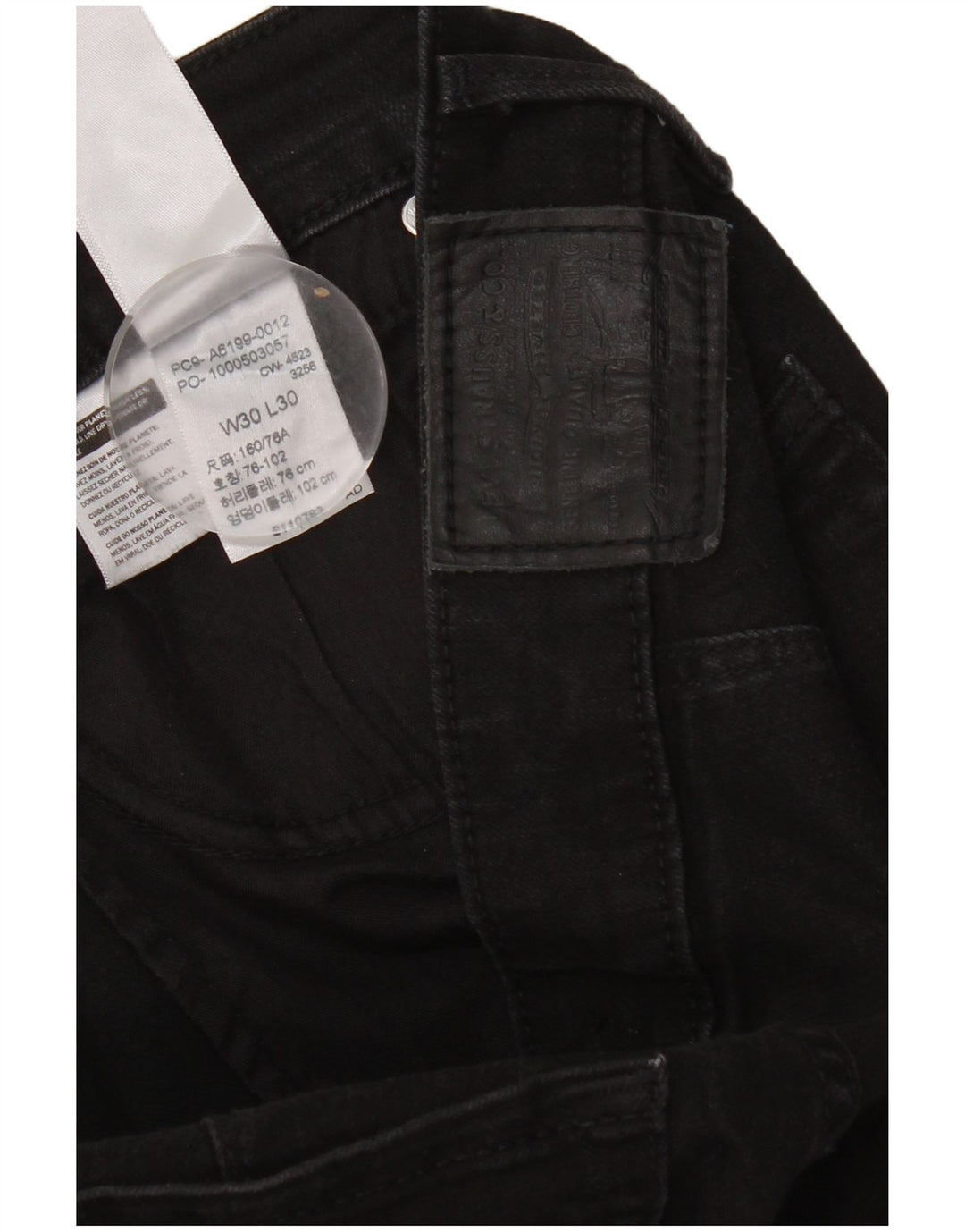 Levi's Jean Slim 712 Femme W30 L30 Noir Coton
