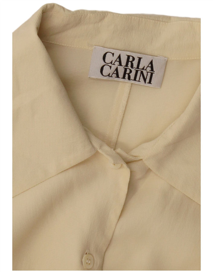 CARLA CARINI Chemisier pour femme UK 14 Beige moyen