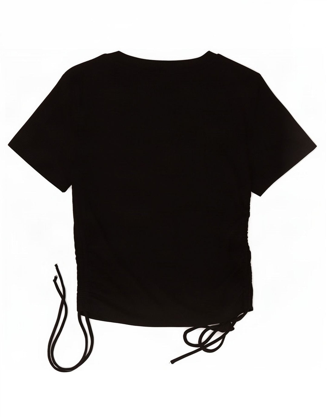 Zara Femme Crop Top UK 12 Moyen Noir Polyester