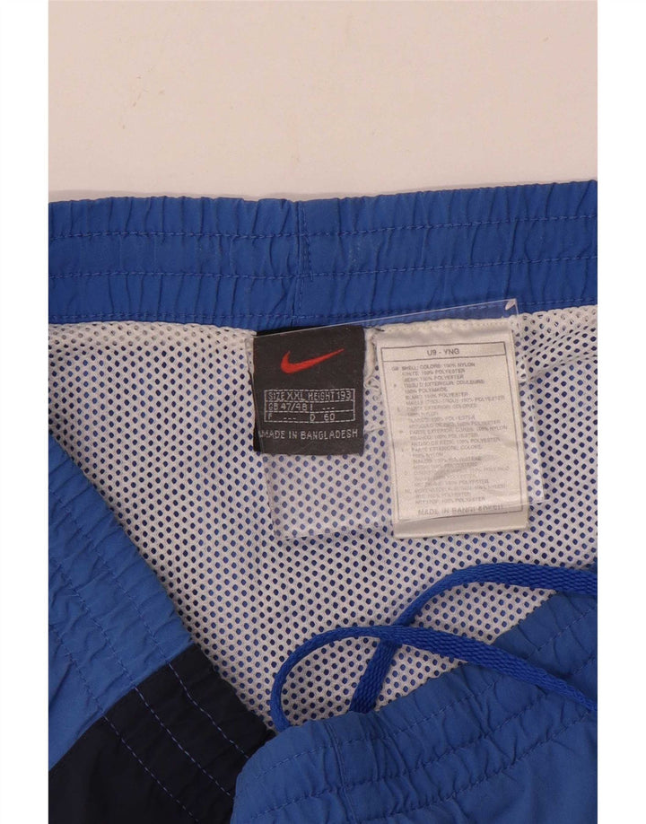 Nike Short de sport pour homme 2XL en nylon color block bleu