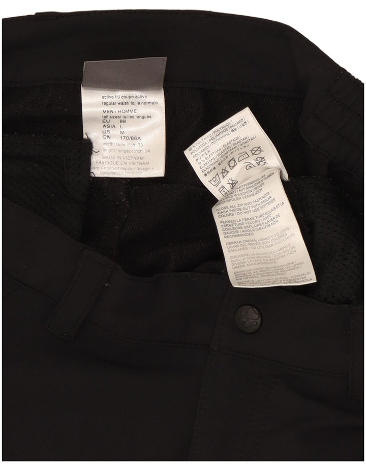 Jack Wolfskin Pantalon Cargo Droit Femme Moyen W30 L33 Noir Polyester