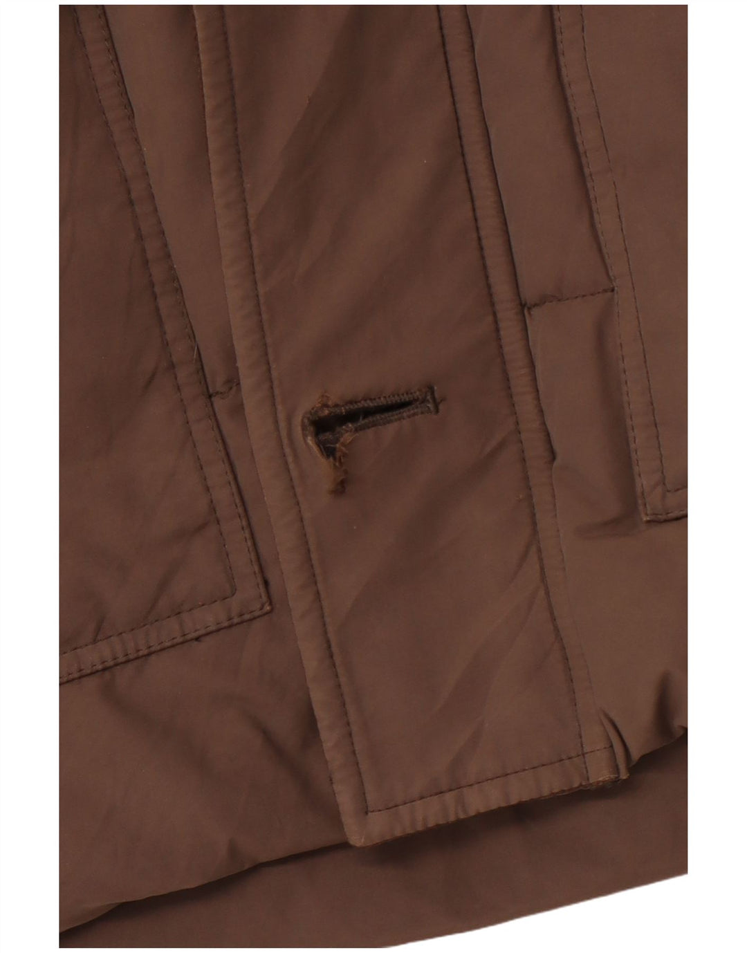PEUTEREY Veste matelassée à capuche pour homme UK 38 en coton marron moyen