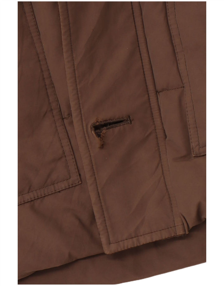 PEUTEREY Veste matelassée à capuche pour homme UK 38 en coton marron moyen
