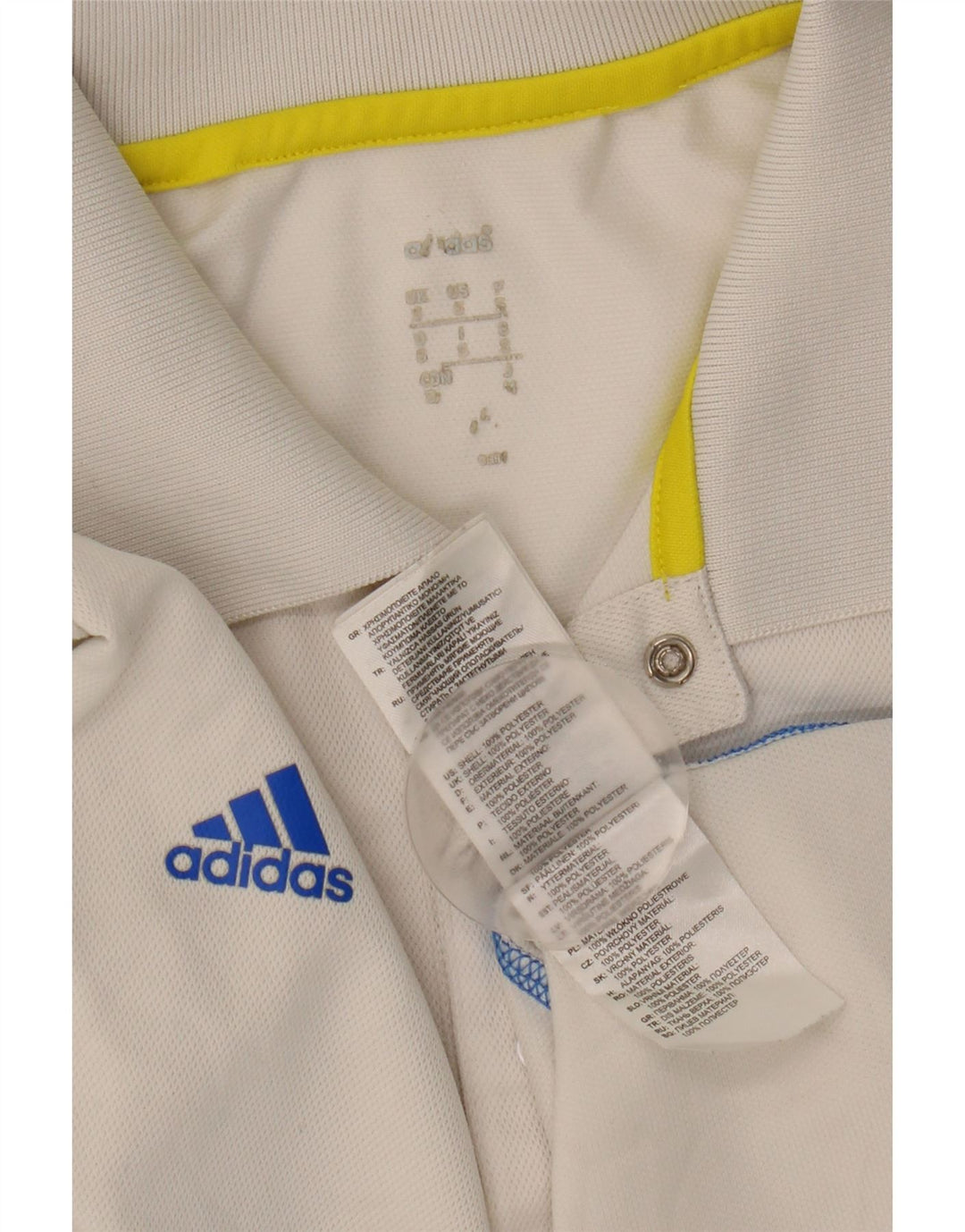ADIDAS Polo Climalite Homme Petit Blanc Polyester