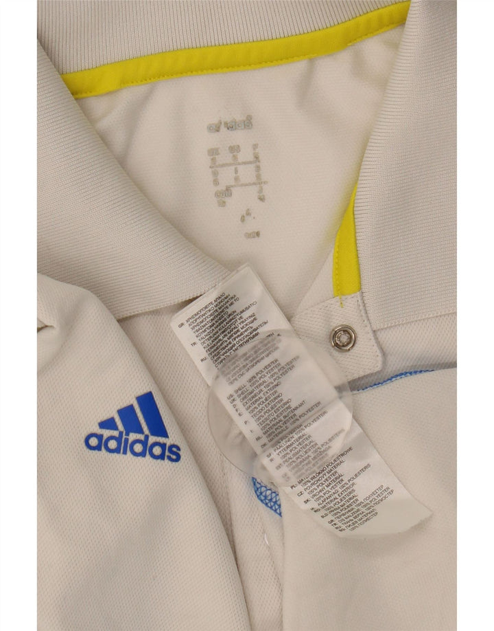ADIDAS Polo Climalite Homme Petit Blanc Polyester