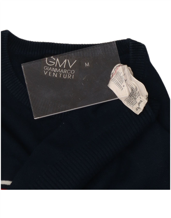GIAN MARCO VENTURI Pull ras du cou pour femme UK 14 Bleu marine moyen
