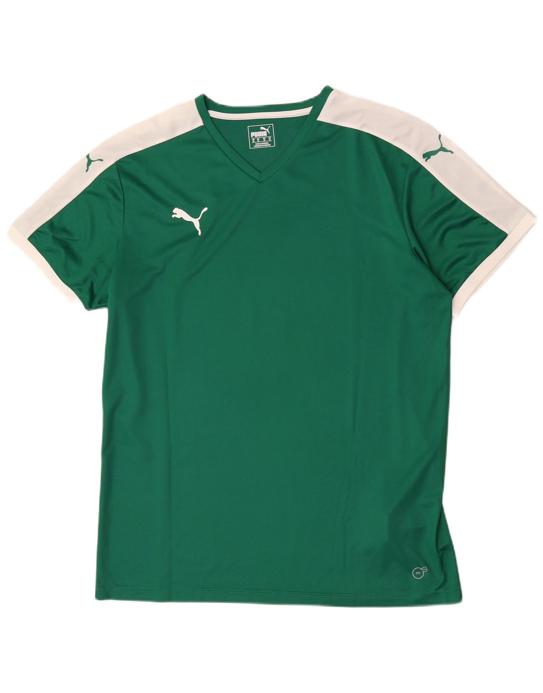 Puma T-Shirt Top XL Homme Vert Colorblock Polyester