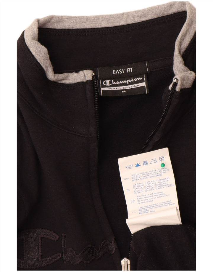 Champion Veste de survêtement graphique Easy Fit pour femme UK 14 Noir moyen