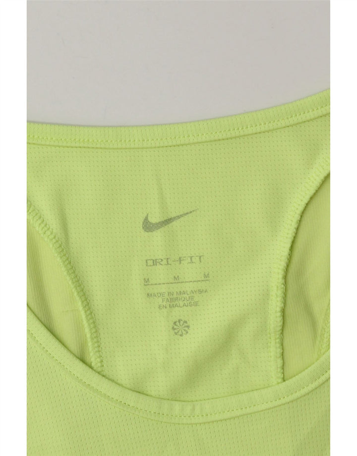 Nike Dri Fit Crop Débardeur pour femme UK 12 Vert moyen