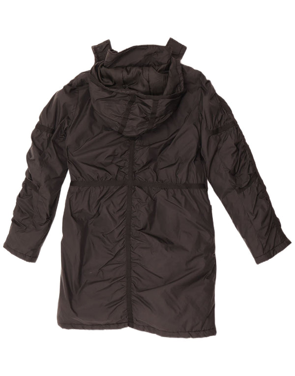Guess Parka à capuche pour femme UK 14 Medium Noir Nylon