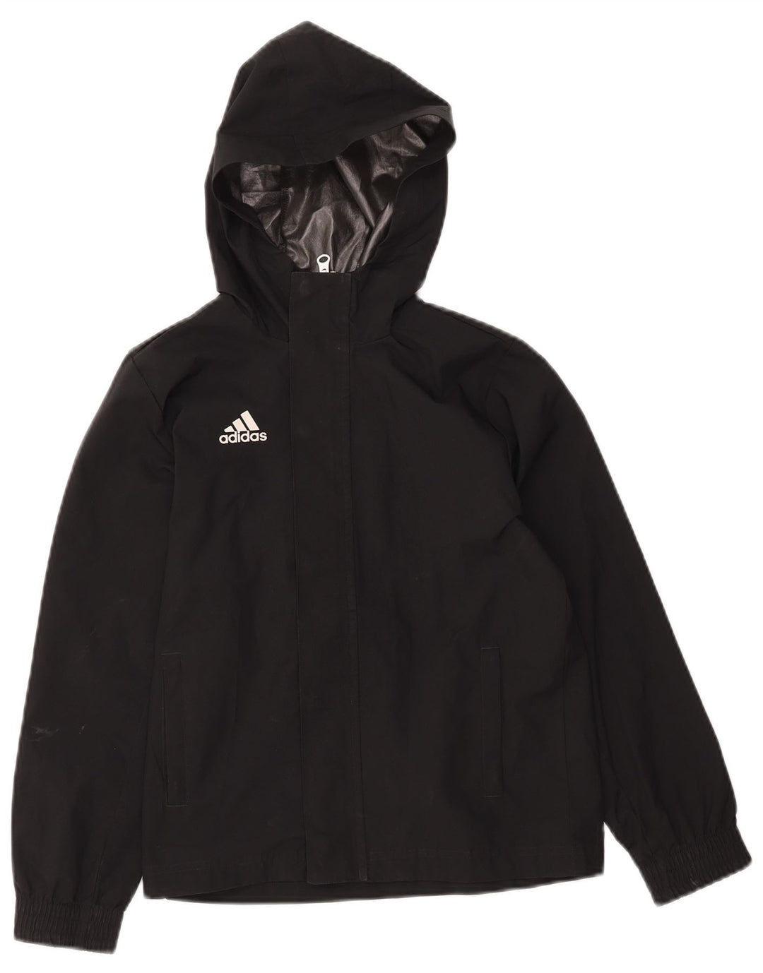 ADIDAS Veste coupe-vent à capuche pour garçon 9-10 ans Noir Polyester