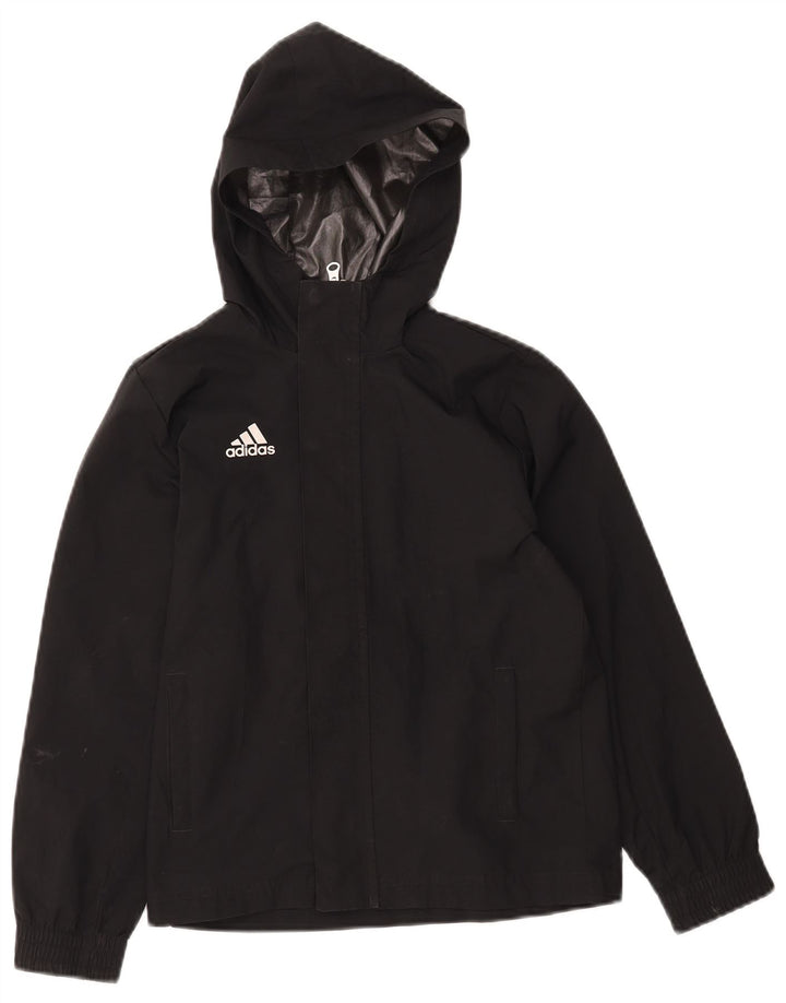 ADIDAS Veste coupe-vent à capuche pour garçon 9-10 ans Noir Polyester