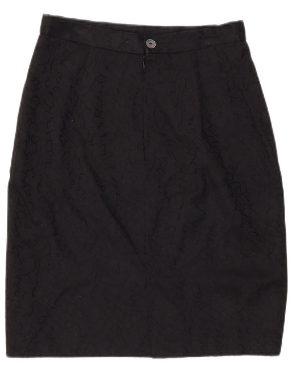 Nazareno Gabrielli Jupe crayon femme IT 44 Medium W28 Coton fleuri noir