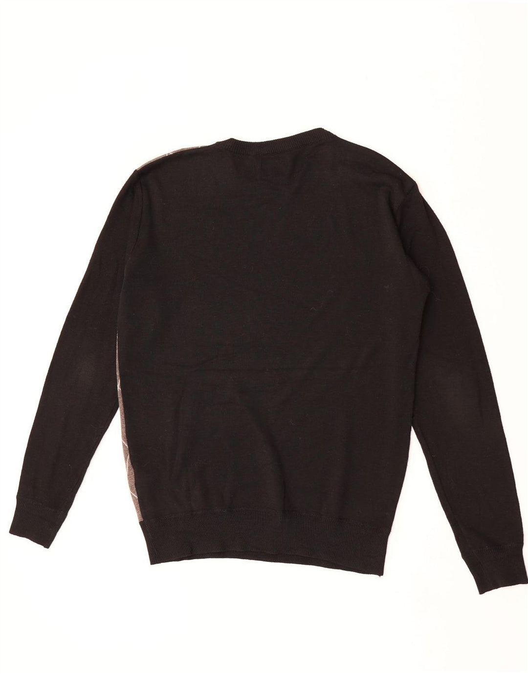 Pierre Cardin Pull à col rond pour homme Noir moyen Argyle/Diamant