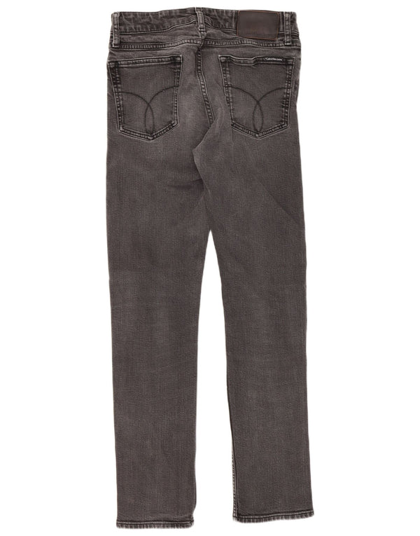 Calvin Klein Jean Slim Fit Femme W28 L30 Gris Coton