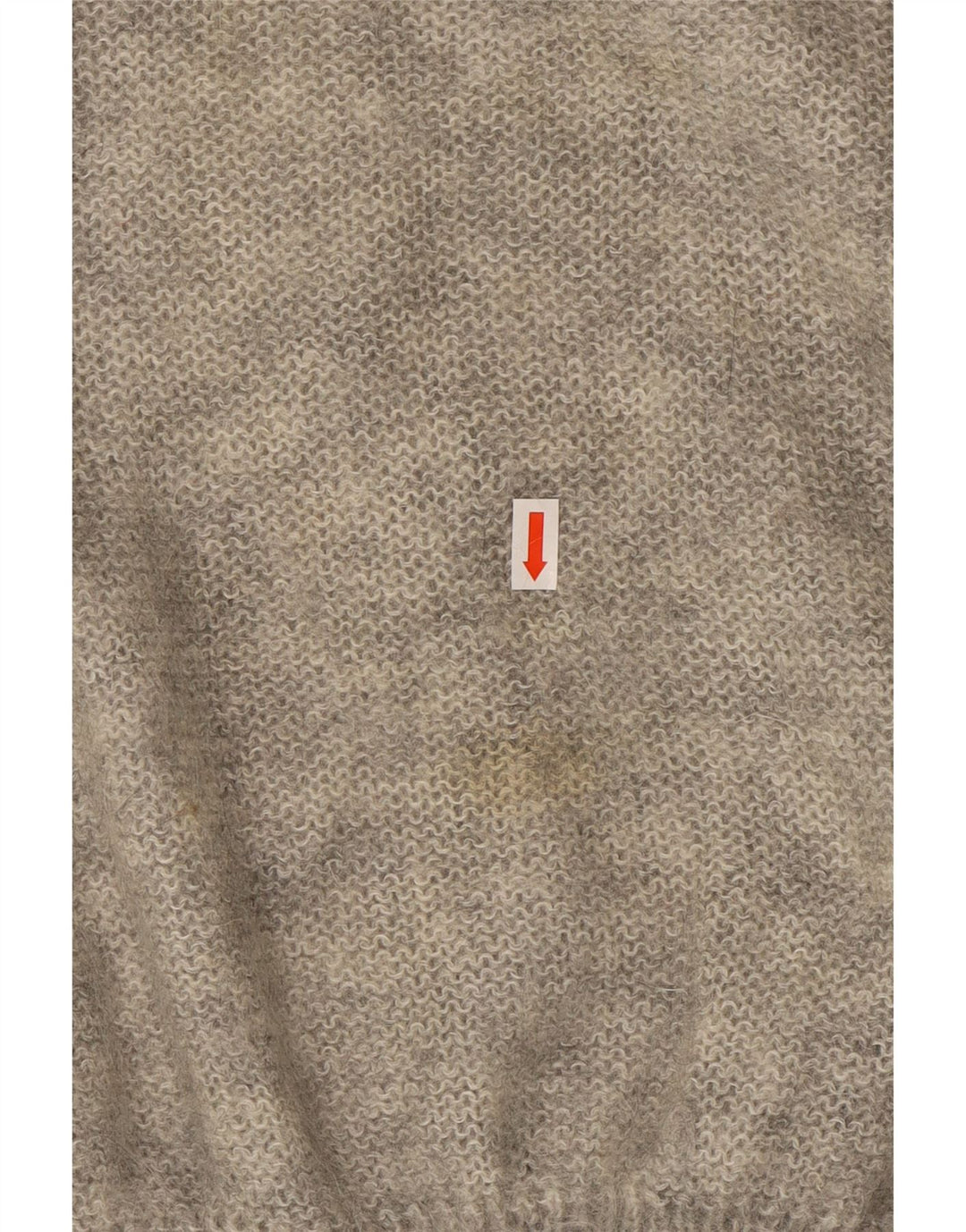 VINTAGE Femme Col Roulé Pull Pull UK 18 XL Gris Floral Mohair