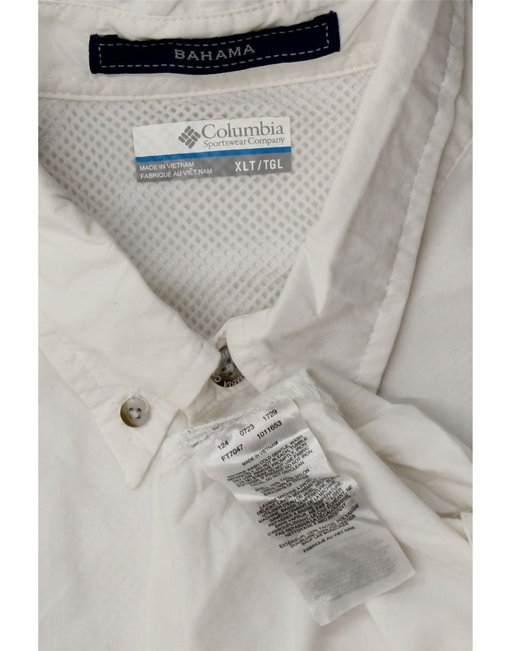 Columbia Chemise à manches courtes pour homme XL Blanc Polyester