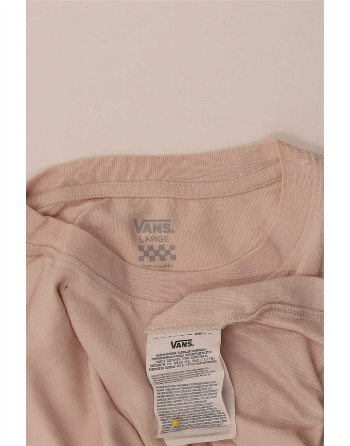 Vans T-Shirt Homme Haut Large Rose Coton