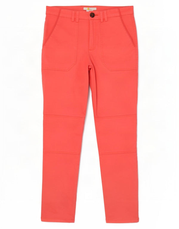 Pantalon Chino Slim Boden Femme UK 8 Small W28 L28 Coton Rouge
