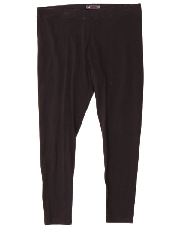 Marks & Spencer Leggings pour femmes UK 14 Large Noir Coton