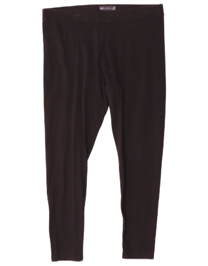Marks & Spencer Leggings pour femmes UK 14 Large Noir Coton