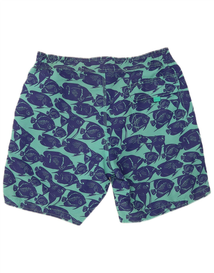 Short de bain à motif abstrait Polyester bleu moyen Boden homme