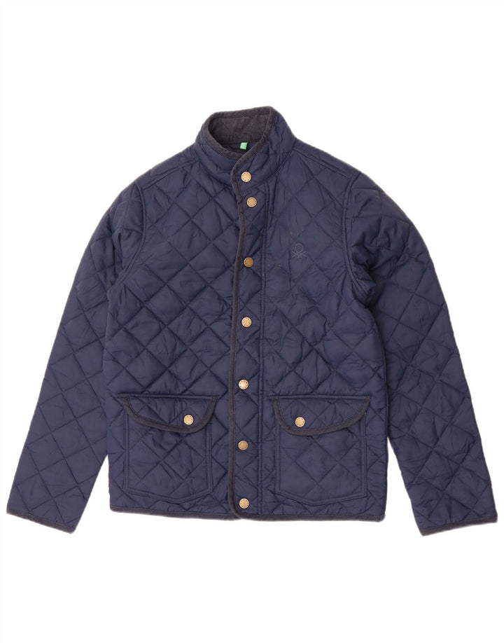 Benetton Veste matelassée garçon 11-12 ans 2XL Bleu Marine Polyamide
