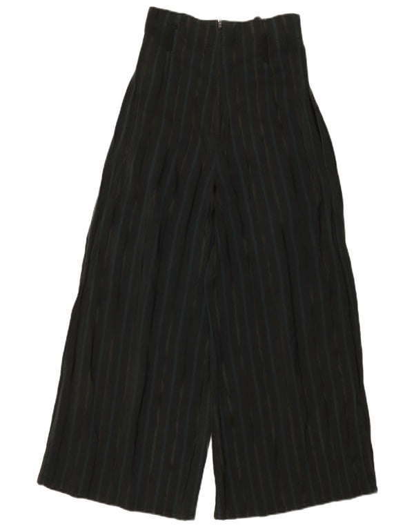 Pantalon court taille haute femme vintage UK 12 Moyen W26 L25 Noir