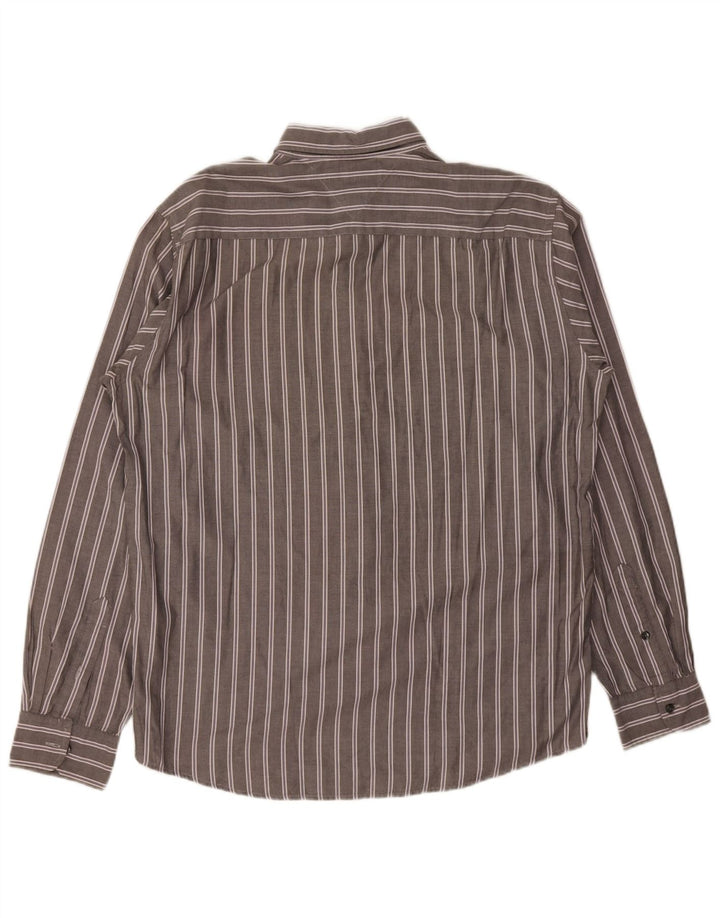 Tommy Hilfiger Chemise Vintage Fit pour Hommes Large Gris Rayé