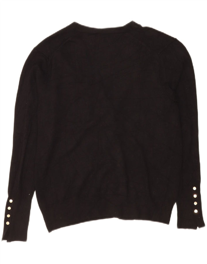 Zara Cardigan Femme Pull UK 14 Large Noir