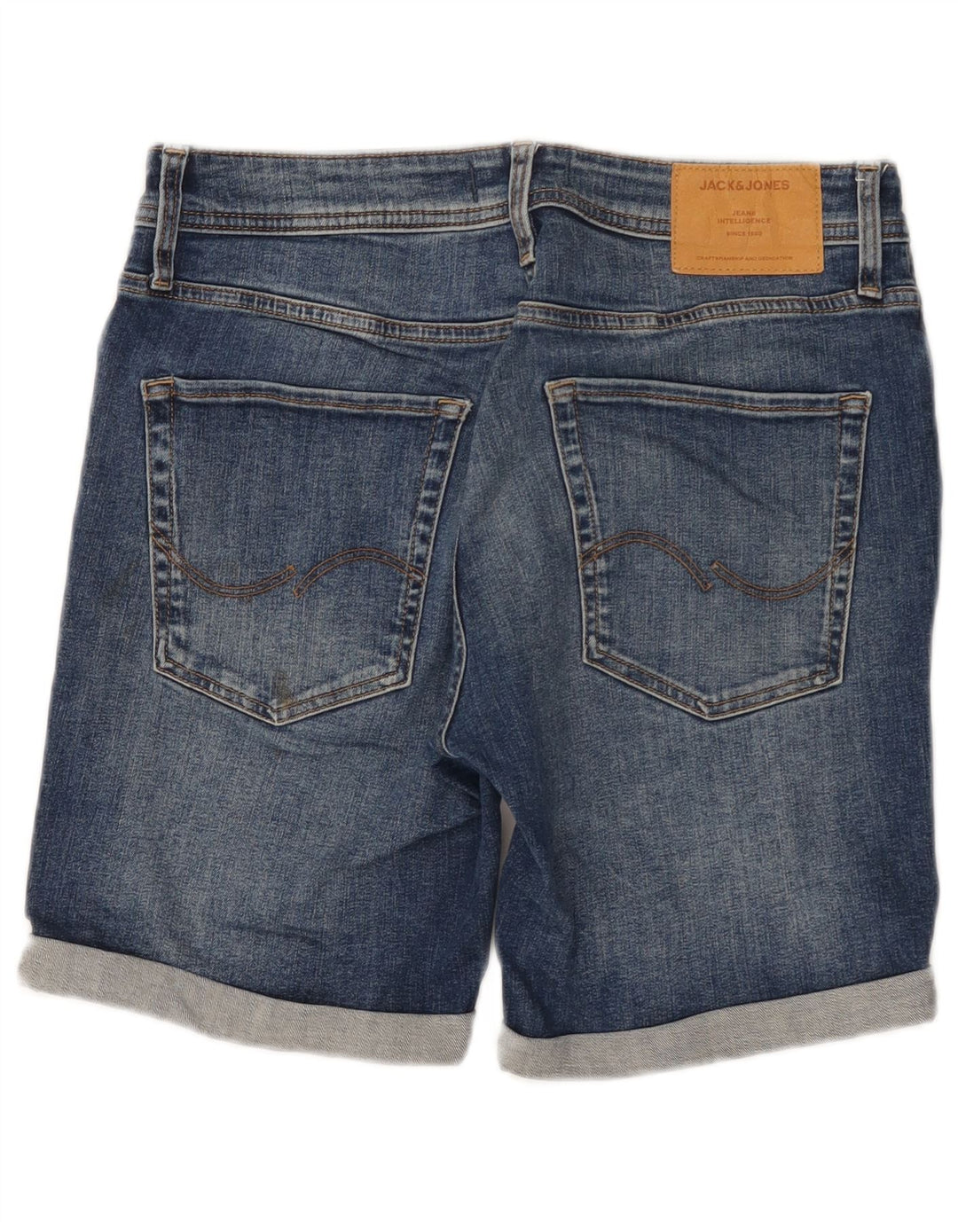 JACK & JONES Short en Jean Homme Petit W29 Bleu Coton