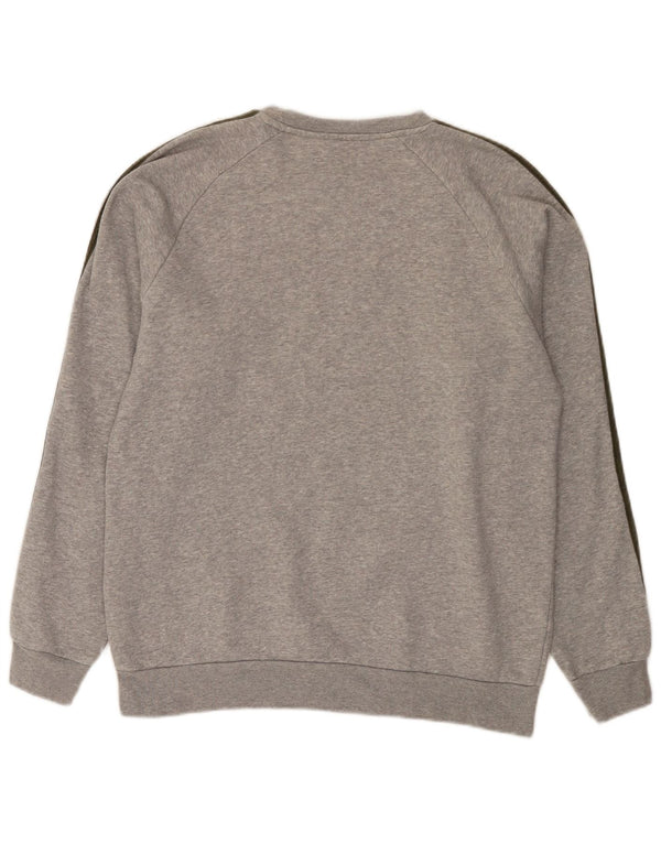 Adidas Sweat-Shirt Homme Gris Moyen Coton