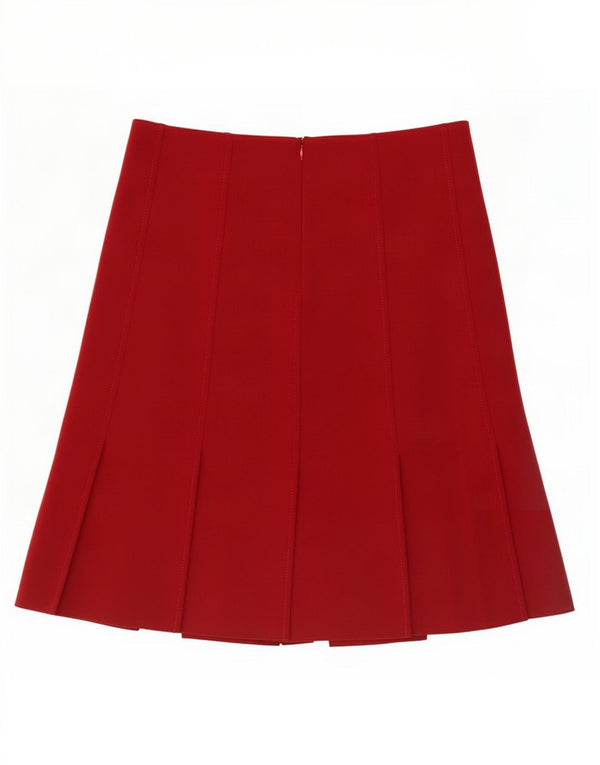 Luisa Spagnoli Womens A-Line Skirt IT 42 Medium W28 Burgundy Wool