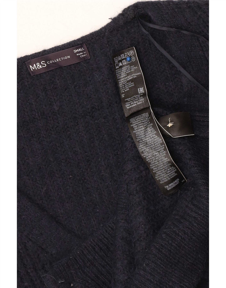 Marks & Spencer Pull cardigan surdimensionné pour femme UK 10 Small Bleu marine