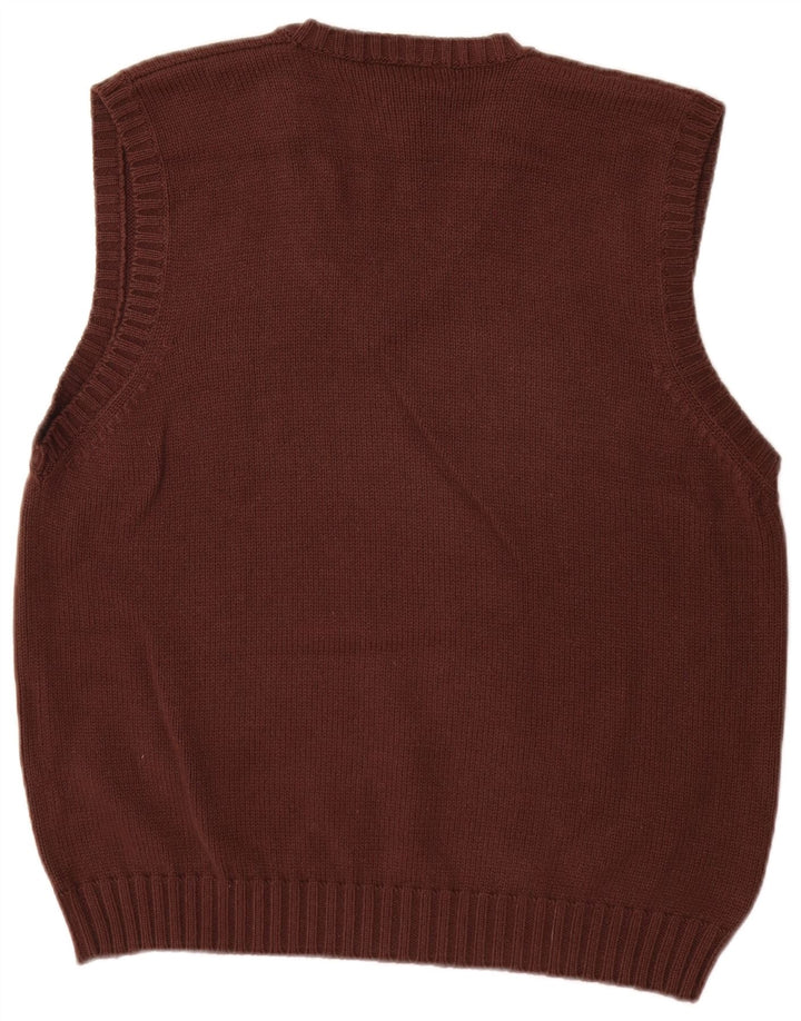 J. Crew Débardeur Gilet Homme Marron Moyen Coton